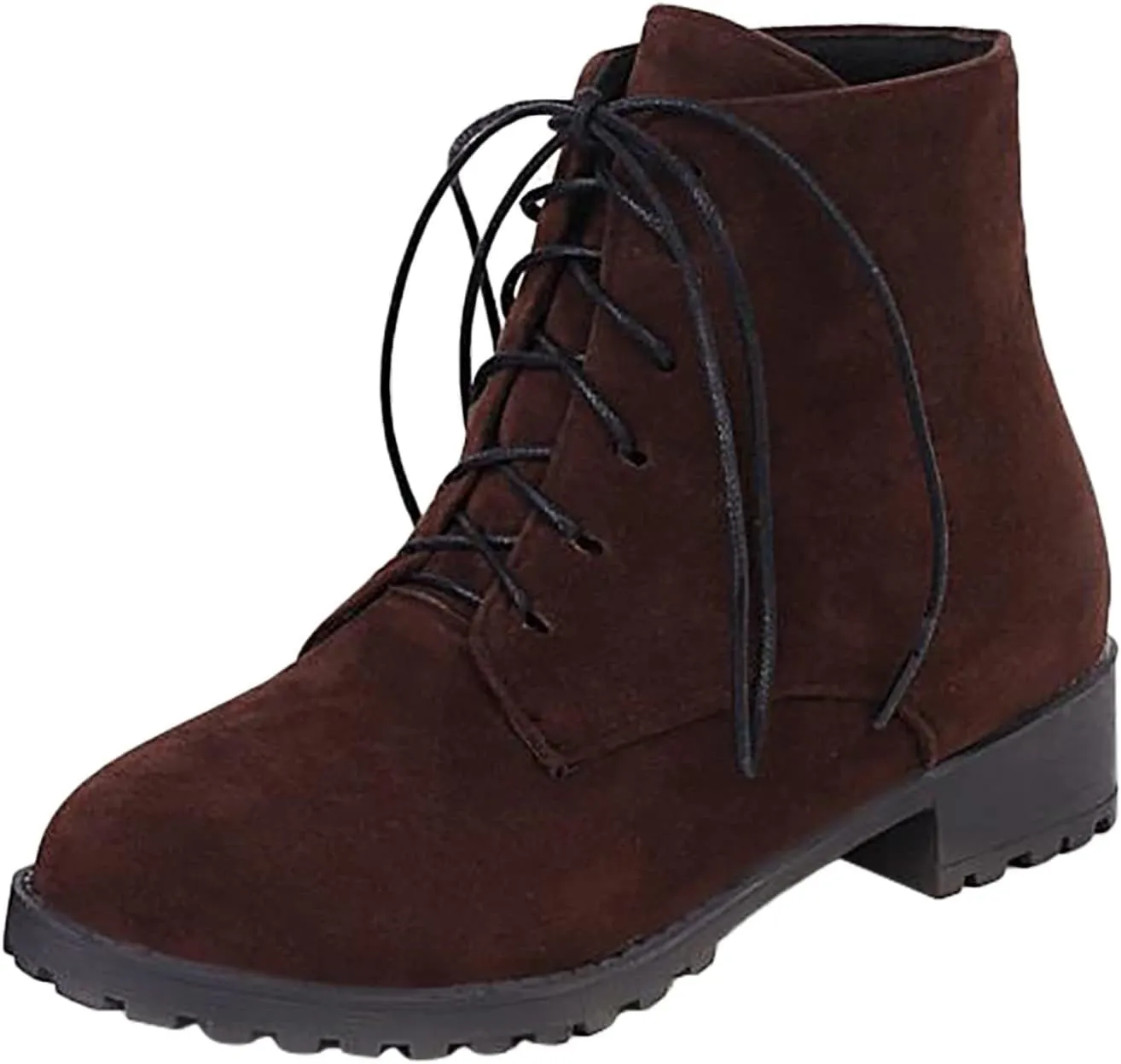 Work Boots for Women Ankle Warm Booties for Women Cute Womens Boots Non Slip Work Shoes Women Cover Heel Round Toe Lug Sole Low Heel Chelsea Fashion