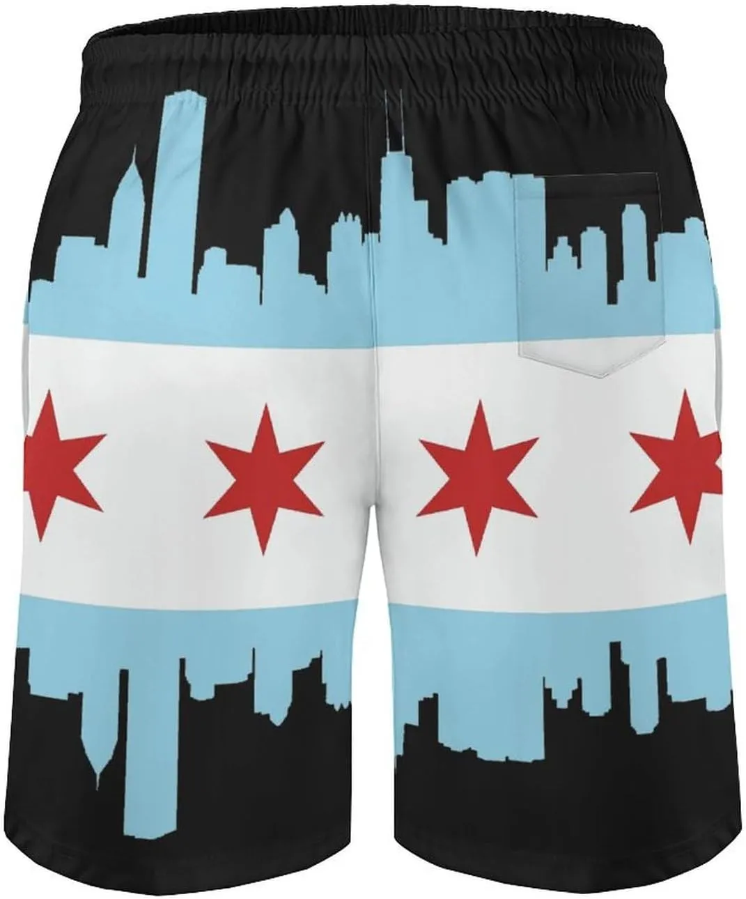 Zakqeik Slovakia Flag Mens Swim Trunks Quick Dry Swim Shorts with Pockets Funny Beach Shorts